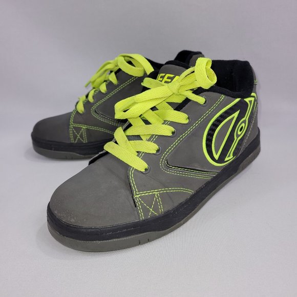 Heely's Grey & Yellow Running Shoes Boys 5 - Picture 2 of 6